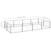 Dog Kennel Silver 86.1 ft² Steel