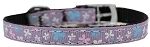 Butterfly Nylon Dog Collar with classic buckle 3/8" (Color/Size: Lavender Size 12)