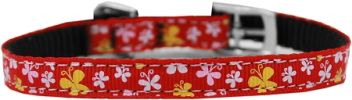 Butterfly Nylon Dog Collar with classic buckle 3/8"