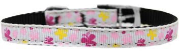 Butterfly Nylon Dog Collar with classic buckle 3/8"