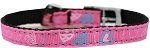 Crazy Hearts Nylon Dog Collar with classic buckles 3/8"