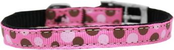 Confetti Dots Nylon Dog Collar with classic buckle 3/8"