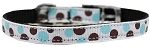 Confetti Dots Nylon Dog Collar with classic buckle 3/8" (Color/Size: Baby Blue Size 12)