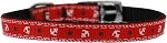 Anchors Nylon Dog Collar with classic buckle 3/8" (Color/Size: Red Size 12)