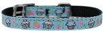 Cupcakes Nylon Dog Collar with classic buckle 3/8" (Color/Size: Blue Size 12)