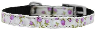 Roses Nylon Dog Collar with classic buckle 3/8"