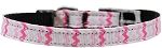 Sweet Chevrons Nylon Dog Collar with classic buckle 3/8" (Color/Size: Size 12)