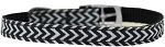 Chevrons Nylon Dog Collar with classic buckle 3/8" (Color/Size: Black Size 12)