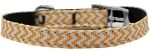 Chevrons Nylon Dog Collar with classic buckle 3/8" (Color/Size: Orange Size 12)