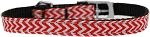 Chevrons Nylon Dog Collar with classic buckle 3/8" (Color/Size: Red Size 12)