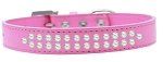 Two Row Pearl (Color/Size: Size 16 Bright Pink Dog Collar)