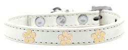 Gold Flower Widget Dog Collar