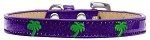 Green Palm Tree Widget Dog Collar (Color/Size: Purple Ice Cream Size 16)