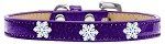 Snowflake Widget Dog Collar (Color/Size: Purple Ice Cream Size 12)