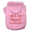 Head Elf In Charge Screen Print Pet Hoodies