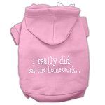 I really did eat the Homework Screen Print Pet Hoodies (Color/Size: Light Pink Size XS)