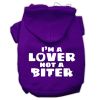 I'm a Lover not a Biter Screen Printed Dog Pet Hoodies