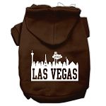 Las Vegas Skyline Screen Print Pet Hoodies (Color/Size: Brown Size XL)