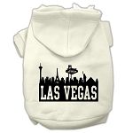 Las Vegas Skyline Screen Print Pet Hoodies (Color/Size: Cream Size XXXL)