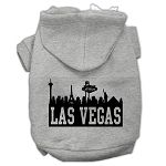 Las Vegas Skyline Screen Print Pet Hoodies (Color/Size: Grey Size XXL)