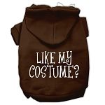 Like my costume? Screen Print Pet Hoodies (Color/Size: Brown Size XXL)