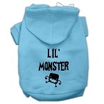 Lil Monster Screen Print Pet Hoodies (Color/Size: Baby Blue Size XL)