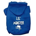 Lil Monster Screen Print Pet Hoodies (Color/Size: Blue Size XXL)