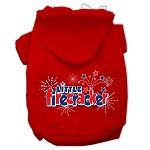 Little Firecracker Screen Print Pet Hoodies (Color/Size: Red Size XXXL)