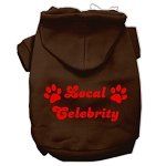 Local Celebrity Screen Print Pet Hoodies (Color/Size: Brown Size XS)