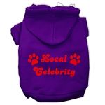 Local Celebrity Screen Print Pet Hoodies (Color/Size: Purple Size XL)