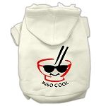 Miso Cool Screen Print Pet Hoodies (Color/Size: Cream Size XXXL)