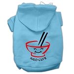 Miso Cute Screen Print Pet Hoodies (Color/Size: Baby Blue Size XXXL)