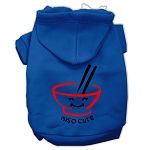 Miso Cute Screen Print Pet Hoodies (Color/Size: Blue Size XS)