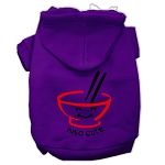 Miso Cute Screen Print Pet Hoodies (Color/Size: Purple Size XXL)