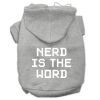 Nerd is the Word Screen Print Pet Hoodies