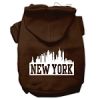 New York Skyline Screen Print Pet Hoodies