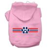 Patriotic Star Paw Screen Print Pet Hoodies