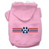 Patriotic Star Paw Screen Print Pet Hoodies