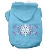 Pink Snowflake Swirls Screenprint Pet Hoodies