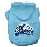 I'm a Prince Screen Print Pet Hoodies (Color/Size: Baby Blue Size XS)