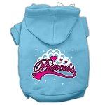 I'm a Princess Screen Print Pet Hoodies (Color/Size: Baby Blue Size XL)