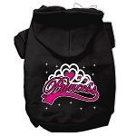 I'm a Princess Screen Print Pet Hoodies (Color/Size: Black Size XL)