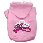 I'm a Princess Screen Print Pet Hoodies (Color/Size: Light Pink Size XL)