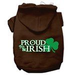 Proud to be Irish Screen Print Pet Hoodies (Color/Size: Brown Size XL)