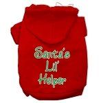 Santa's Lil' Helper Screen Print Pet Hoodies (Color/Size: Red Size XXXL)