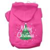 Scribbled Merry Christmas Screenprint Pet Hoodies