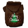 Scribbled Merry Christmas Screenprint Pet Hoodies