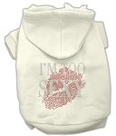 I'm Too Sexy Rhinestone Hoodies (Color/Size: Cream XXL)