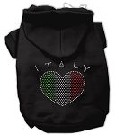 Italian Rhinestone Hoodies (Color/Size: Black XXXL)