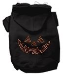 Jack O' Lantern Rhinestone Hoodies (Color/Size: Black XXL)